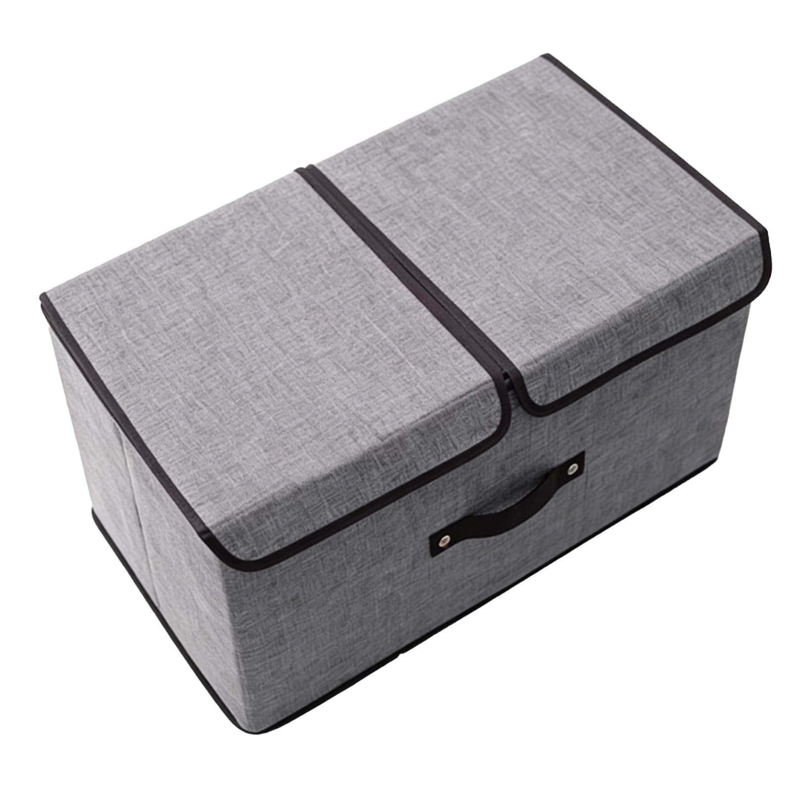 Ejoyous Contenedor de Almacenamiento de Tela Plegable, Caja de Almacenamiento de Doble Tapa con Divisor en Forma de T, Organizador de Tela de 19,7 X 11,8 X 9,8 Pulgadas para Juguetes, Libros, Ropa,