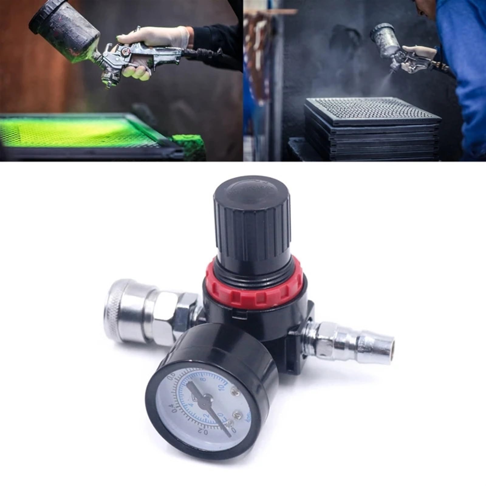 Air Pressure Regulator with Pressure Gauge Pneumatic Tool Accessory for Air