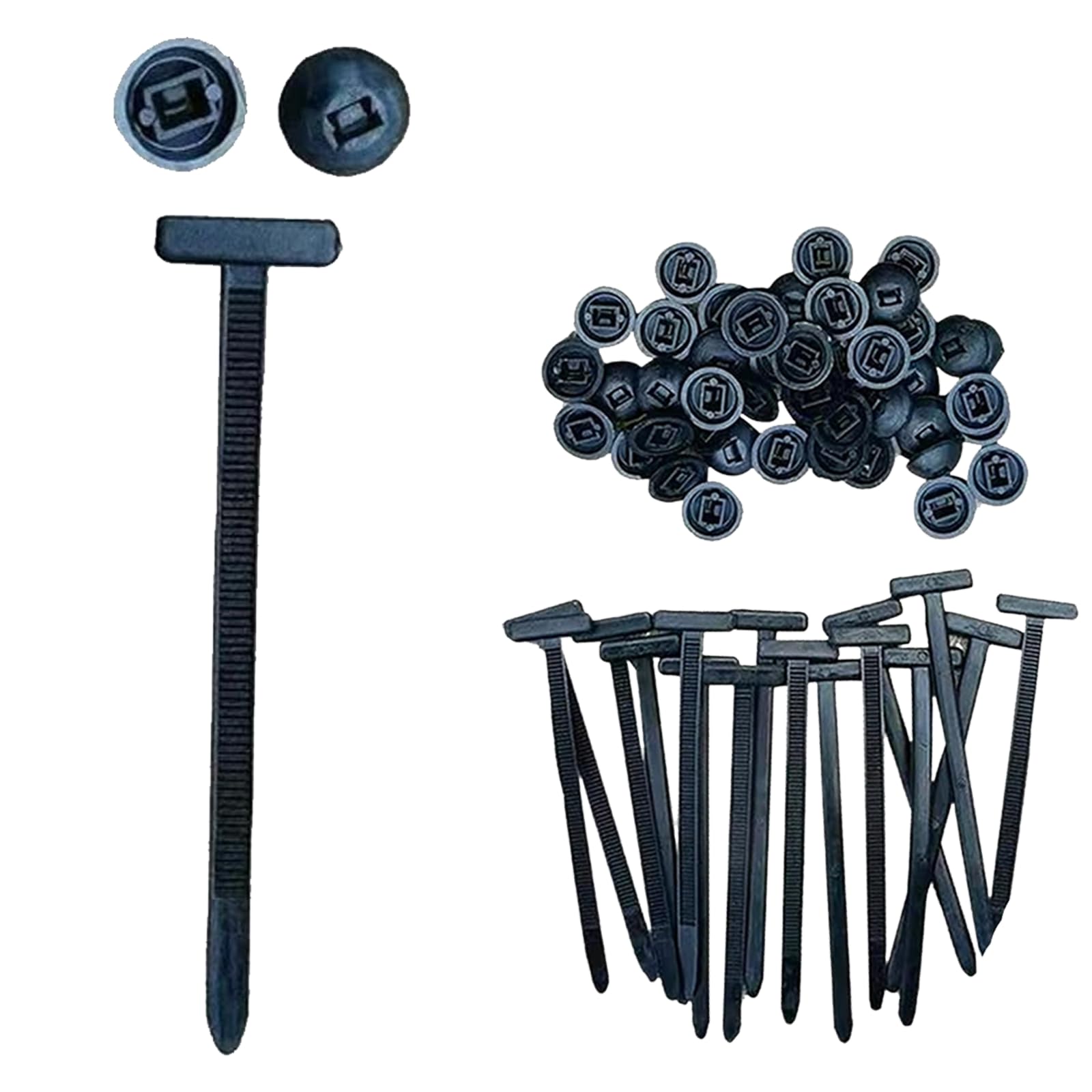 200 Stück Nylon Kabelbinder-Schnallen – Selbstverriegelnd, Schwarz – Für Auto, Haushalt & Elektro