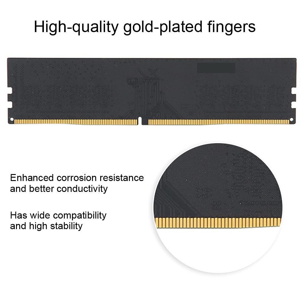 Bewinner Modulo di Memoria Desktop DDR4 da 16 GB, Stick RAM PC4 da 2666 MHz / 2400 MHz, Bassa Tensione 1,2 V, Contatti Dorati per PC da Gioco, Aggiornamento Computer da Ufficio (2400MHZ)