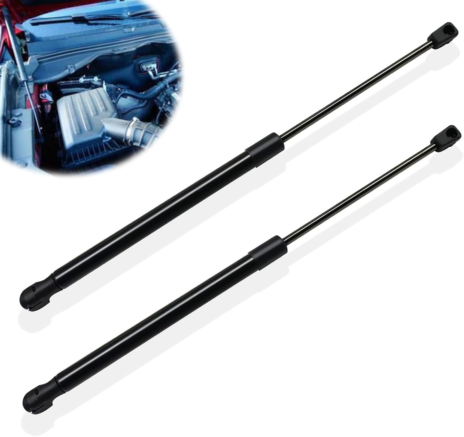 2PCS Front Hood Lift Supports Struts, Compatible with 2009-2010 Dodge Ram 1500 2500 3500 2011-2017 Ram 1500 2500 3500, Replace 55372572AB
