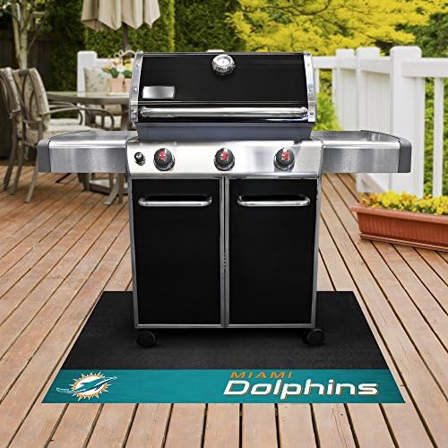 Fanmats 12190 NFL Miami Dolphins Vinyl Grill Mat , 26"x42" image 4