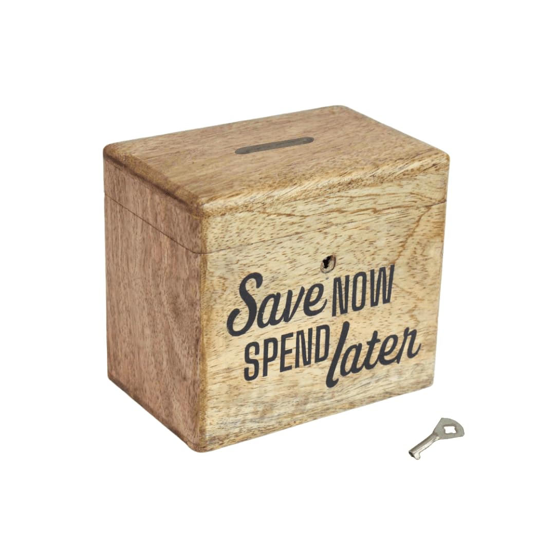 Handmade Wood Money Bank - Piggy Bank with Lock - Gifts for Kids, Girls, Boys & Adults - Big Size Coin Saving Box by FIRSTWOODEN (B0CY4Y2MS5) Amazon Price History, Amazon Price Tracker