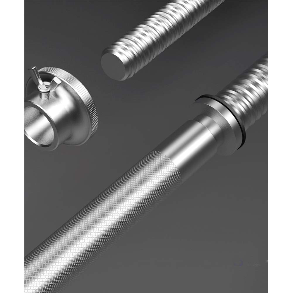Derecho - Curl - Barras de Levantamiento de Pesas con Barra - 4 Pies y 5 Pies de Longitud - Empuñaduras Moleteadas, Acero al Cromo, Duradero, Trabajo Pesado