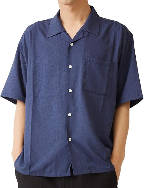 Amazon 開襟シャツ 半袖 メンズ オープンカラーシャツ 無地 半袖シャツ カジュアルシャツ ボウリングシャツ ブラック ベージュ ピンク ネイビー ブルー 黒 韓国ファッション ストリート系 きれいめ モード メンズファッション インプローブス Improves ネイビー l Amazon 開襟シャツ 半袖 メンズ オープンカラーシャツ 無地 半袖シャツ カジュアルシャツ ボウリングシャツ ブラック ベージュ ピンク ネイビー ブルー 黒 韓国ファッション ストリート系 きれいめ モード メンズファッション インプローブス Improves ネイビー l