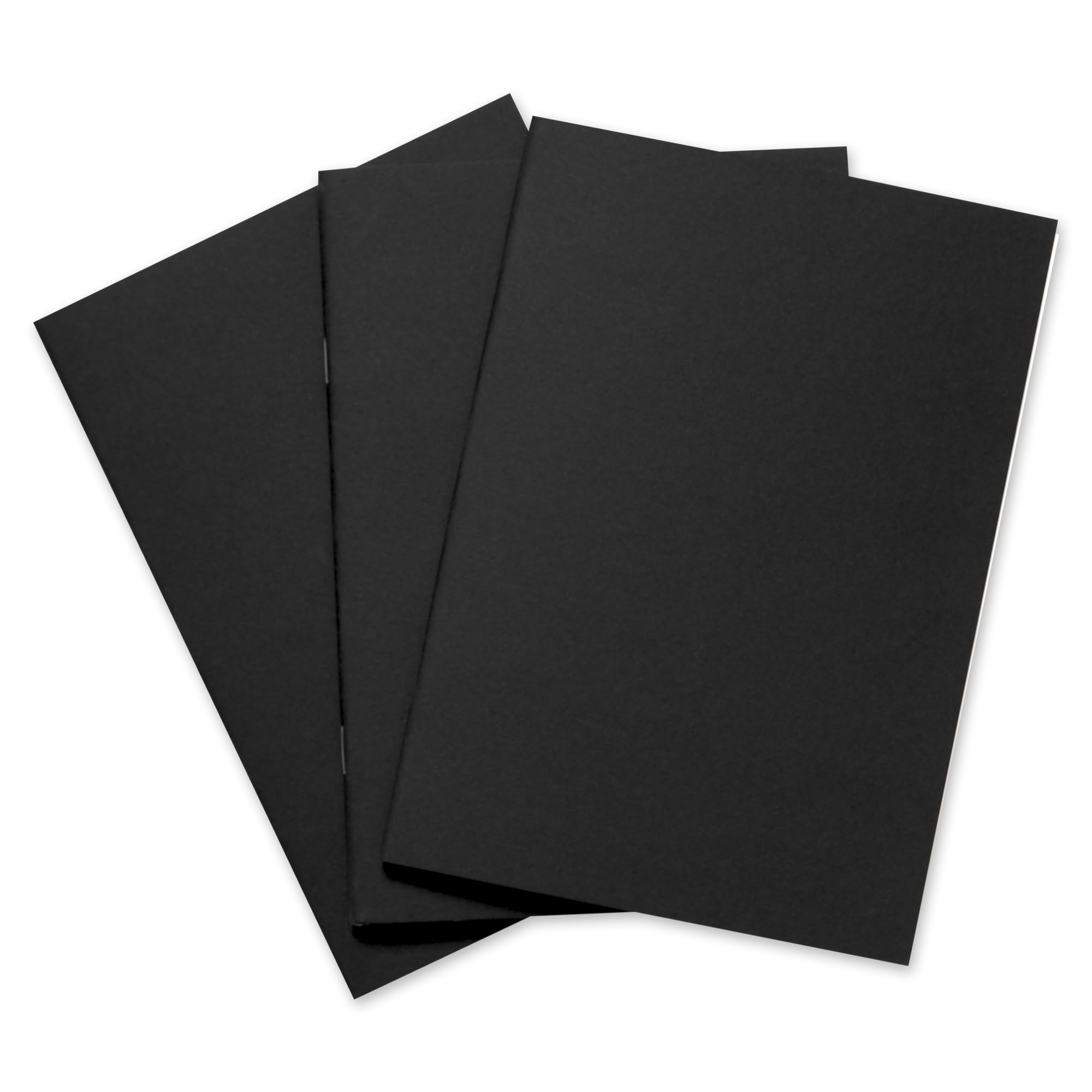 Create A5 Graduate Black Sketching Pad – 40-Sheet Soft Cover, Staple-Bound Sketchbook – 165gsm White Cartridge Paper for Pencil, Pastel, Ink and More (Pack of 3)