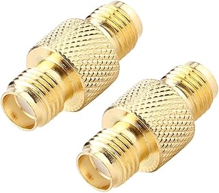 (Pack of 2) RF Coaxial Adapter Connectors,SMA Female to Female RF Connector Coaxial Adapter,Two-Way Head Coupling Connector for Antennas,Wireless LAN Devices,Coaxial Cable and Other RF Applications