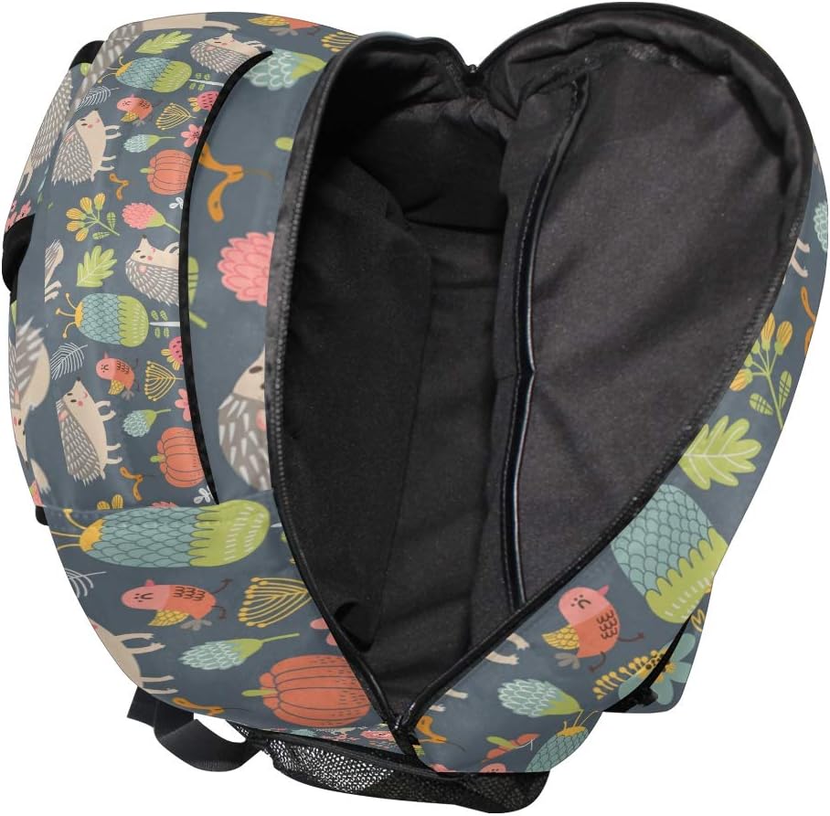 Forest With Hedgehogs Fantasy Backpack School Bag Travel Daypack