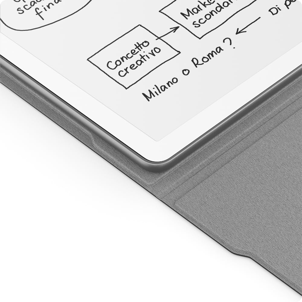Custodia per Amazon Kindle Scribe, con apertura a libro e aggancio magnetico, in pelle, elegante custodia protettiva | Materiali di origine vegetale