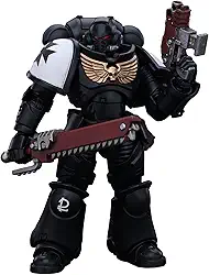 JOYTOY Warhammer 40k Space Marines, Space Marines Black Templars Outriders Brother Valtus 1/18 Action Figure, Dedicated to You Who Love Collecting