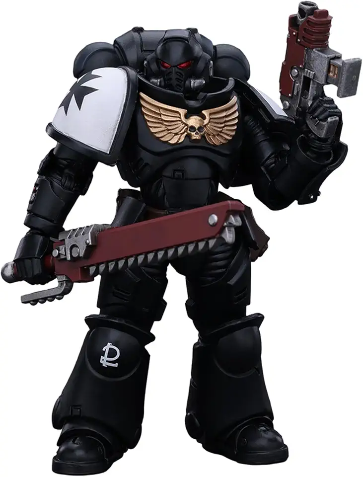 JOYTOY Warhammer 40k Space Marines, Space Marines Black Templars Outriders Brother Valtus 1/18 Action Figure, Dedicated to You Who Love Collecting