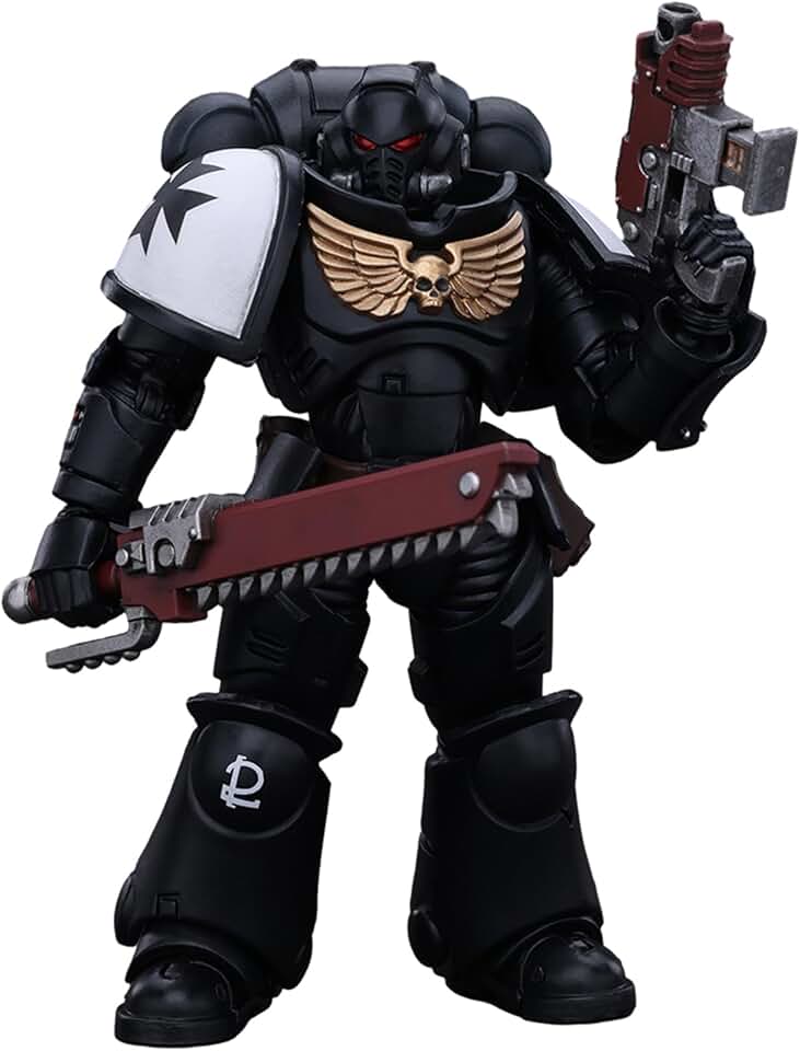 JOYTOY Warhammer 40k Space Marines, Space Marines Black Templars Outriders Brother Valtus 1/18 Action Figure, Dedicated to You Who Love Collecting