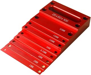 CWOQOCW Bloques de configuración métrica, juego de 9 barras de medición de altura de aluminio para enrutador, sierra de mesa, herramienta de taller