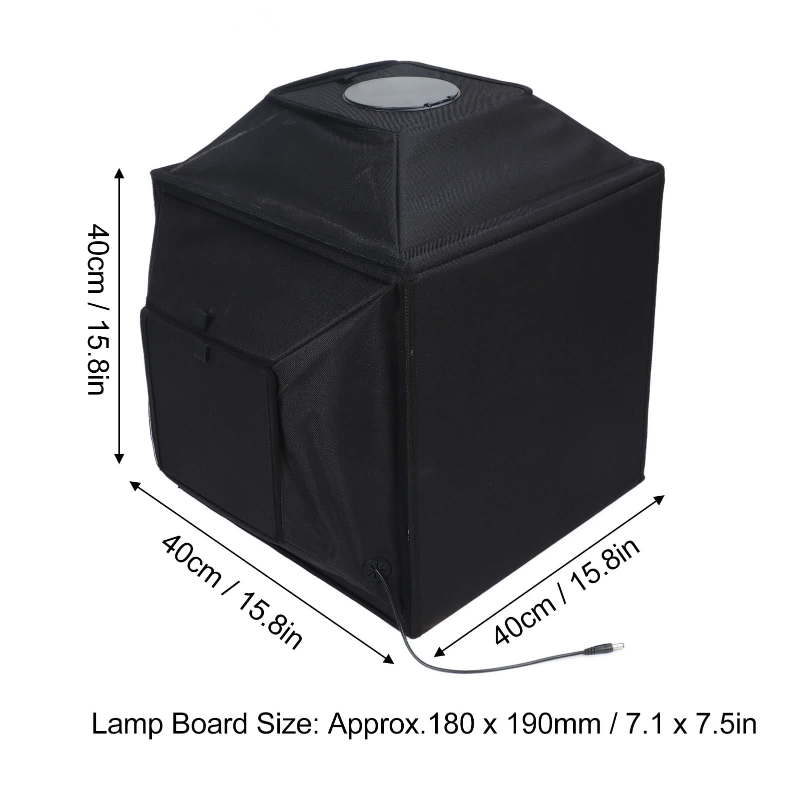 Mini Photo Studio Box, 15,8 Cala/30 Cm Przenośny Namiot Fotograficzny Softbox 5500 K Małe Studio Fotograficzne z 4-kolorową Płytą Tła Pcv(#3)