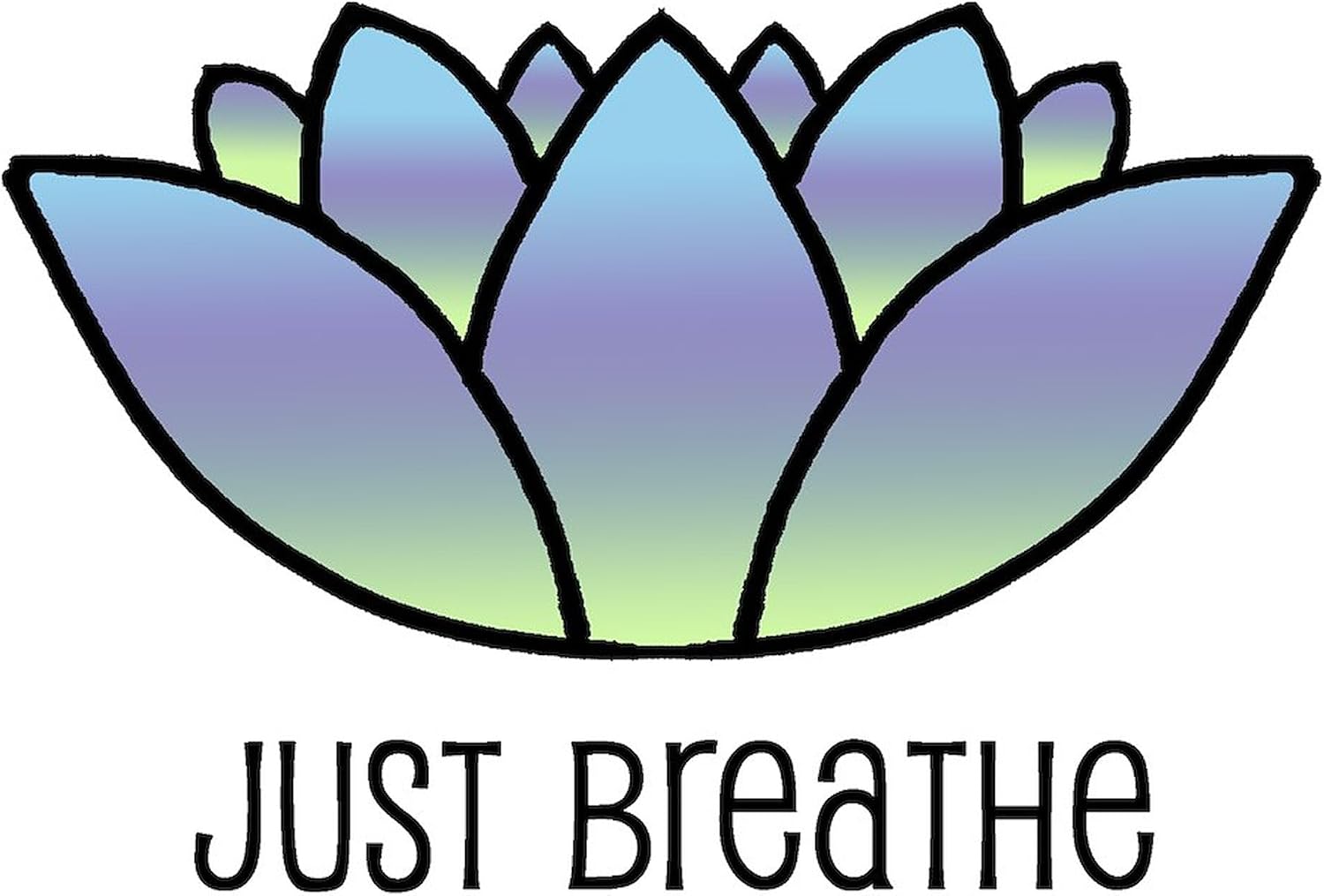 CafePress Just Breathe Rectangle Sticker Rectangle Bumper Sticker Car Decal
