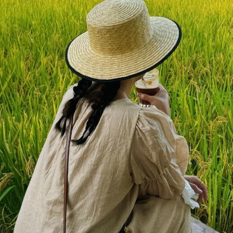 Dome Shaped Straw Hat for Men Women Sun Protection Shade for Ladies Lady's
