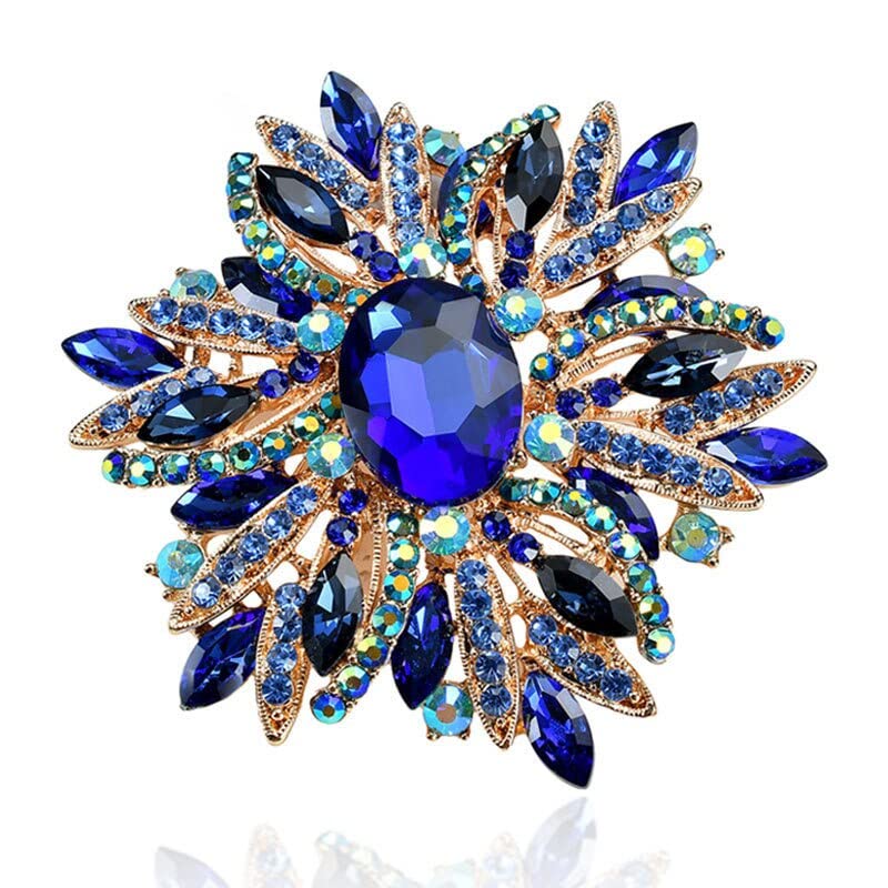 Blumenbrosche Legierung Metallperle Strass Blume Tropföl Brosche Damen Corsage
