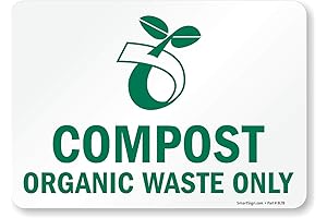 SmartSign Compost Stickers for Trash Can