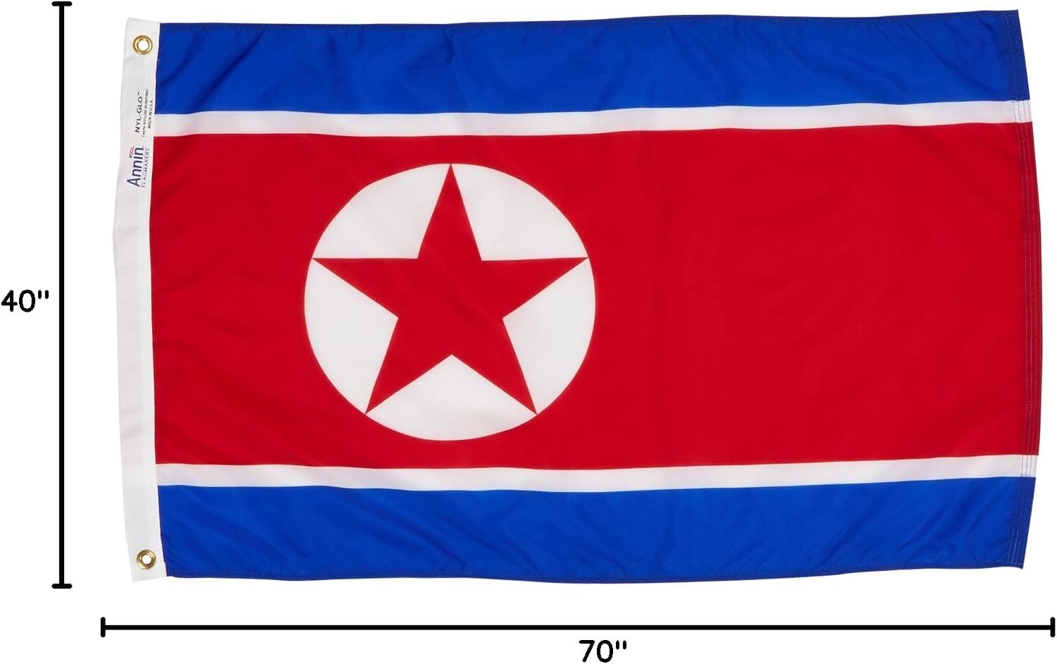 Annin Flagmakers North Korea Flag USA-Made to Official United Nations Design Specifications, 2 x 3 Feet (Model 221490)