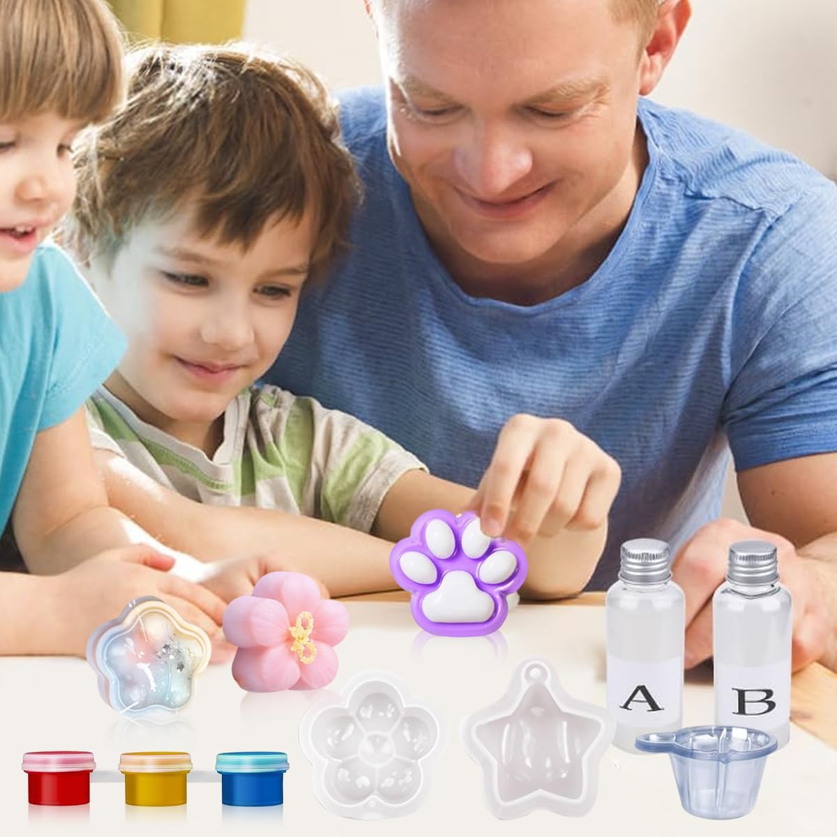 HASTHIP® DIY Jelly Toy Silicone Mold Kit 3D Cute Squishy Toy Making Kit Soft Silicone Jelly Kit Includes Tools & Accessories DIY Squishy Toy Supplies Kit for Kids & Adults Gift for Kids - Image 6 thumbnail