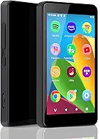 Leitor de MP3 para crianças com Spotify, App Store, controles parentais, Spotify Kids, YouTube, Amazon Music, Libby, leitor de música IPS MP4 de 4 polegadas de até 1 TB (preto)