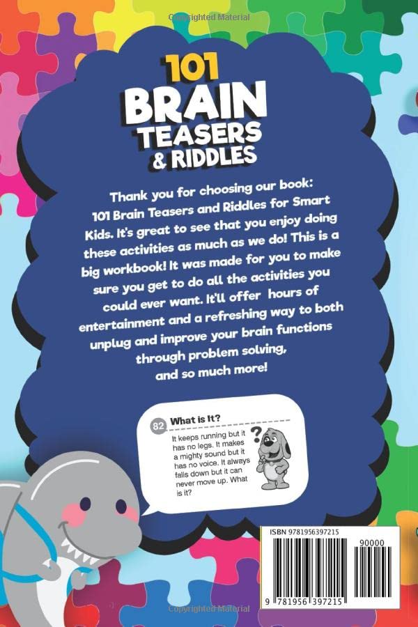 101 Brain Teasers & Riddles for Smart Kids: A Fun Logic Activity Book For Smart Kids, Includes Math Games, Riddles, Word Games and Brain Teasers | A ... 10, 11 & 12 and the Perfect Game for Families - Image 2