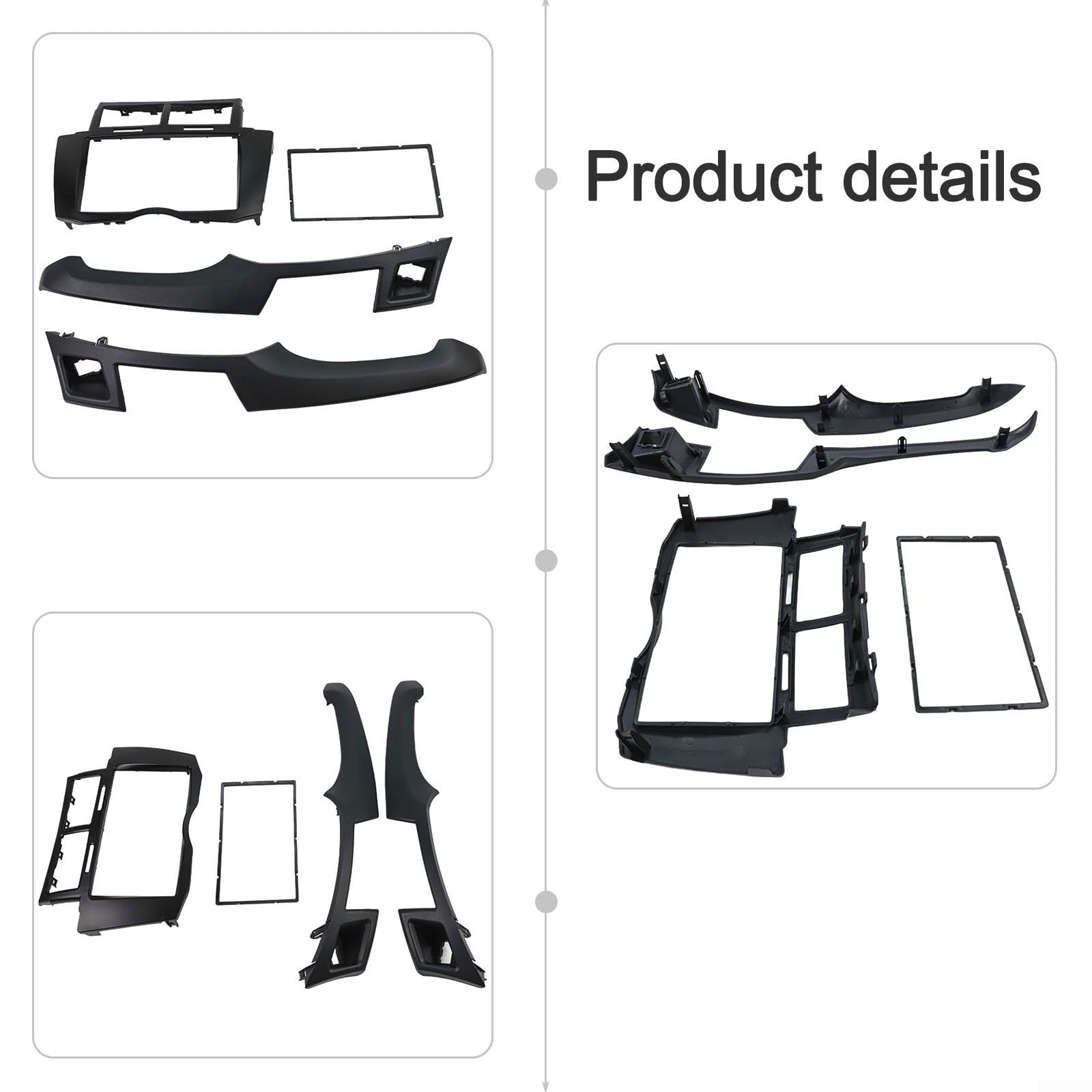 Adattatore Cruscotto Auto per Yaris 2005-2011 per facile Adattatore(Frame+Antenna Set) | Compatibile per yaris per vitz Platz 05-11, finitura nera elegante, installazione rapida modifiche