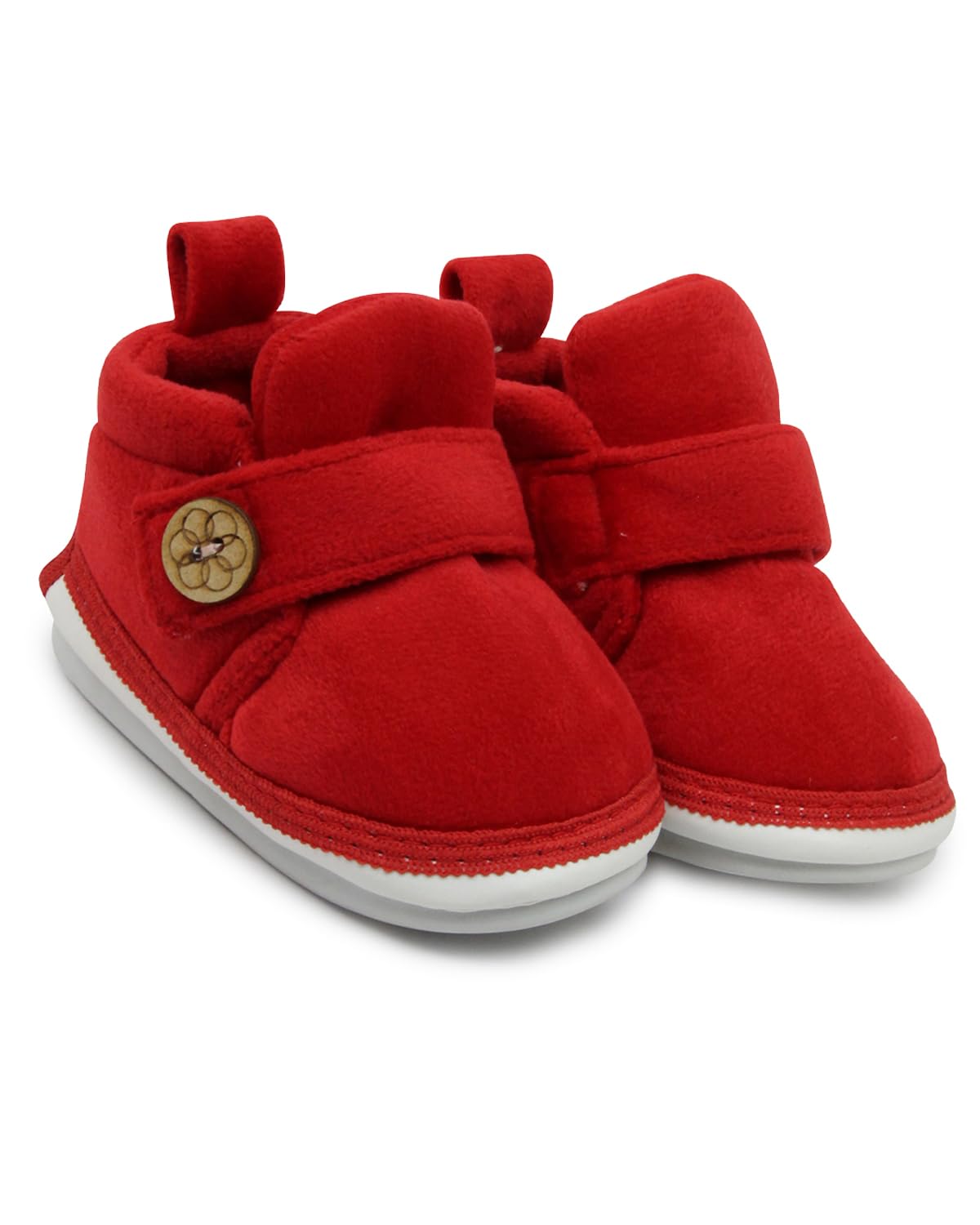 Neska Moda 12 to 15 Months Baby Boys & Girls Velvet Hook & Loop Chu Chu Musical Shoes/Booties (Red)-BT1968 (B0CC8XG1WY) Amazon Price History, Amazon Price Tracker