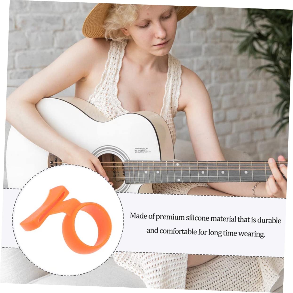 ibasenice 6piezas Cubierta Antideslizante para Púas De Guitarra Accesorios De Aprendizaje para Guitarristas Entrenador De Dedos para Guitarra Soporte Práctico para Principiantes