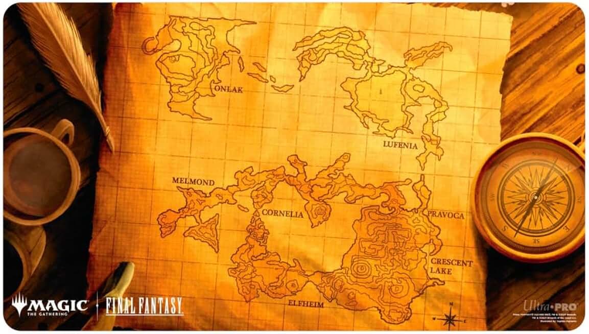 Ultra Pro Final Fantasy x Universes Beyond World Map Playmat for Magic: The Gathering | Card Game Playmat, Final Fantasy Collectibles, Desk Mat Mousepad