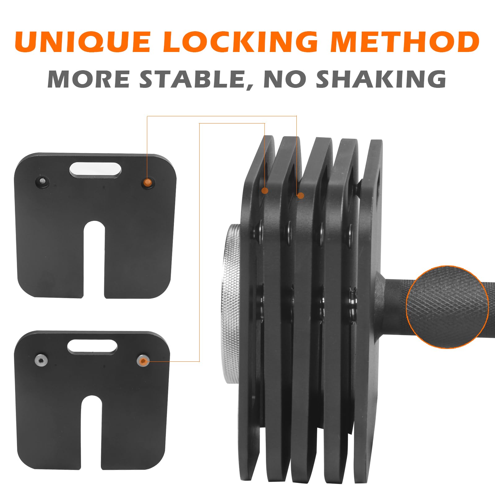 Adjustable Dumbbells 50LB Single Square Dumbbells 9 in 1 Free Weights for Multiweight Options Quick-Lock Adjustable Dumbbell Sets with Anti-Slip Steel Handle for Full-Body Home Gym Workouts