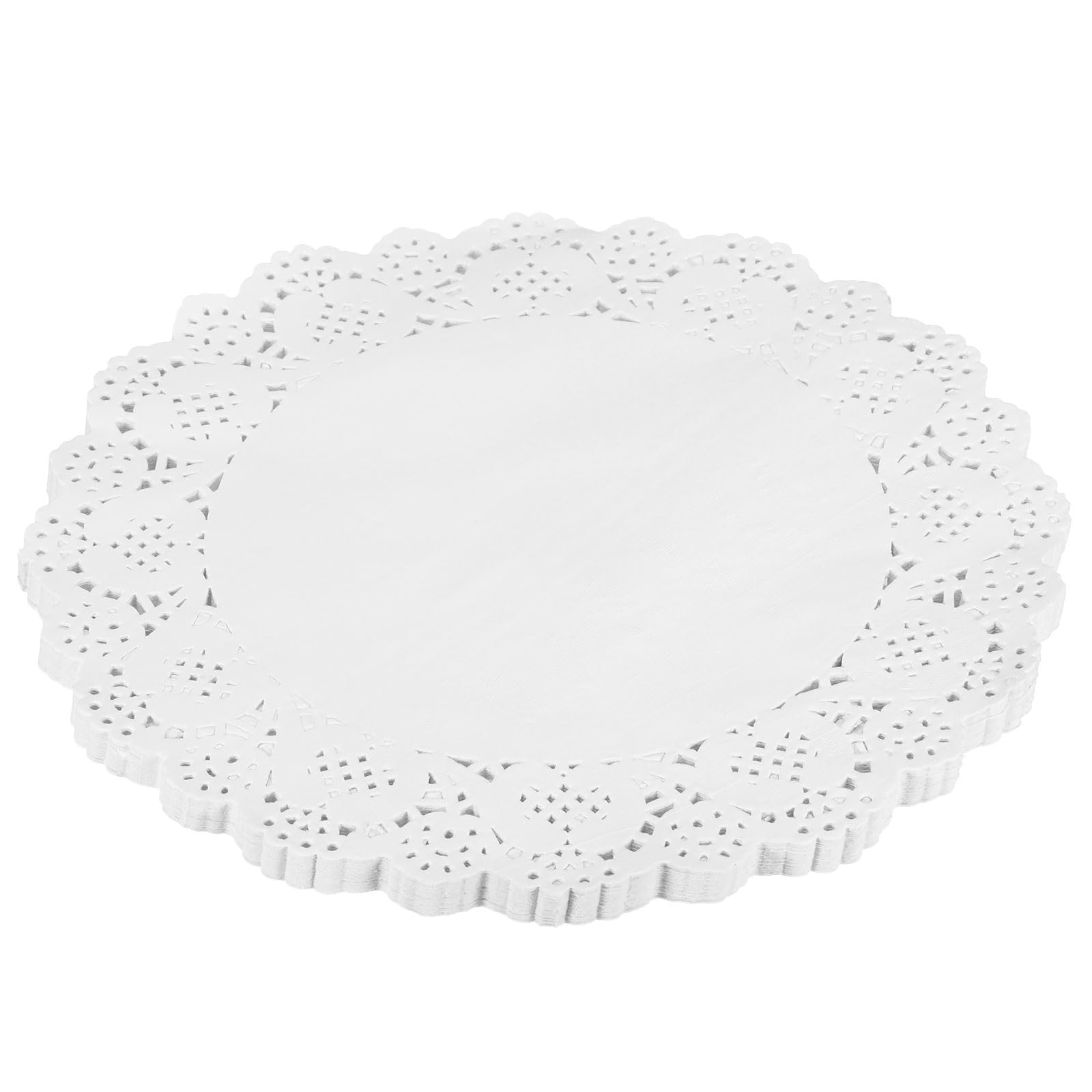 Napperons ronds en papier blanc dentelle 26,7 cm pour buffet de mariage et anniversaire x500