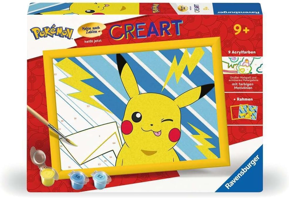 Ravensburger CreArt, Malen nach Zahlen Children's Pokémon - Freches Pikachu