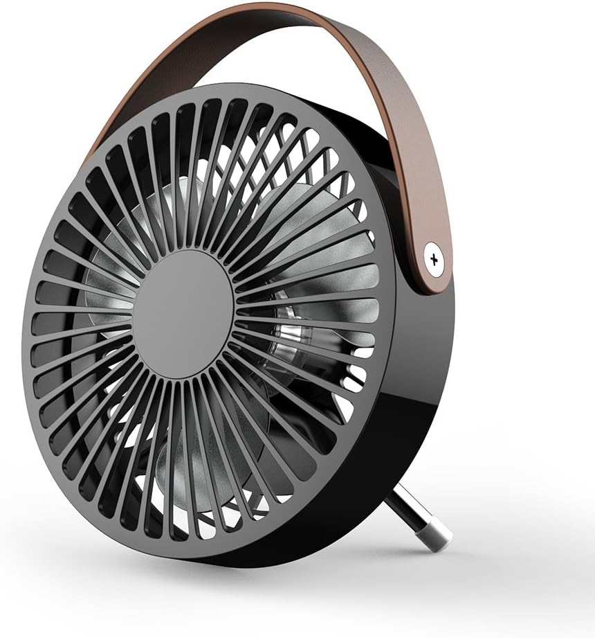 Elekin Mini USB Fan, Mini Desk Fan, Small Personal USB Fan Table Fan Quiet Wind Portable Fan Powerful-For Home Office or Outdoor Travel (Black)
