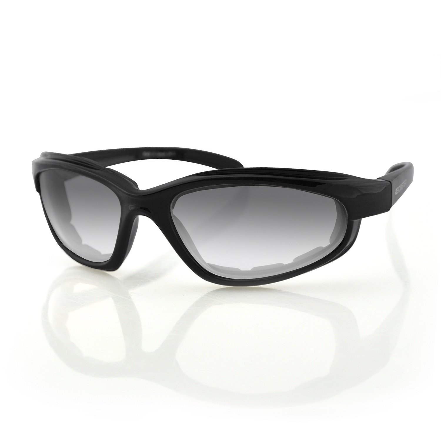 Bobster EFB001 Fat Boy Sunglasses with Black Frame and Anti-Fog Photochromic Lens (Gloss Black)
