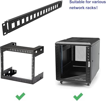 1U Hinged 16 Port Blank Keystone Patch Panel, Steel