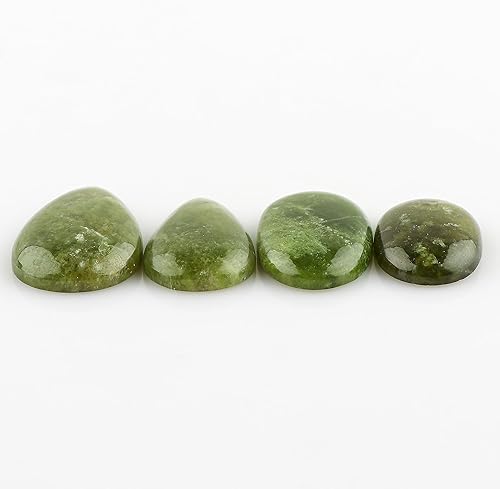 Miniatura 3 de CRYSTALIS Wholesale 4pcs Natural Vessonite OR Vesuvianite Loose Gemstone Bulk Cabochons Jewelry Making Supply from Africa, Chakra Energy & Healing