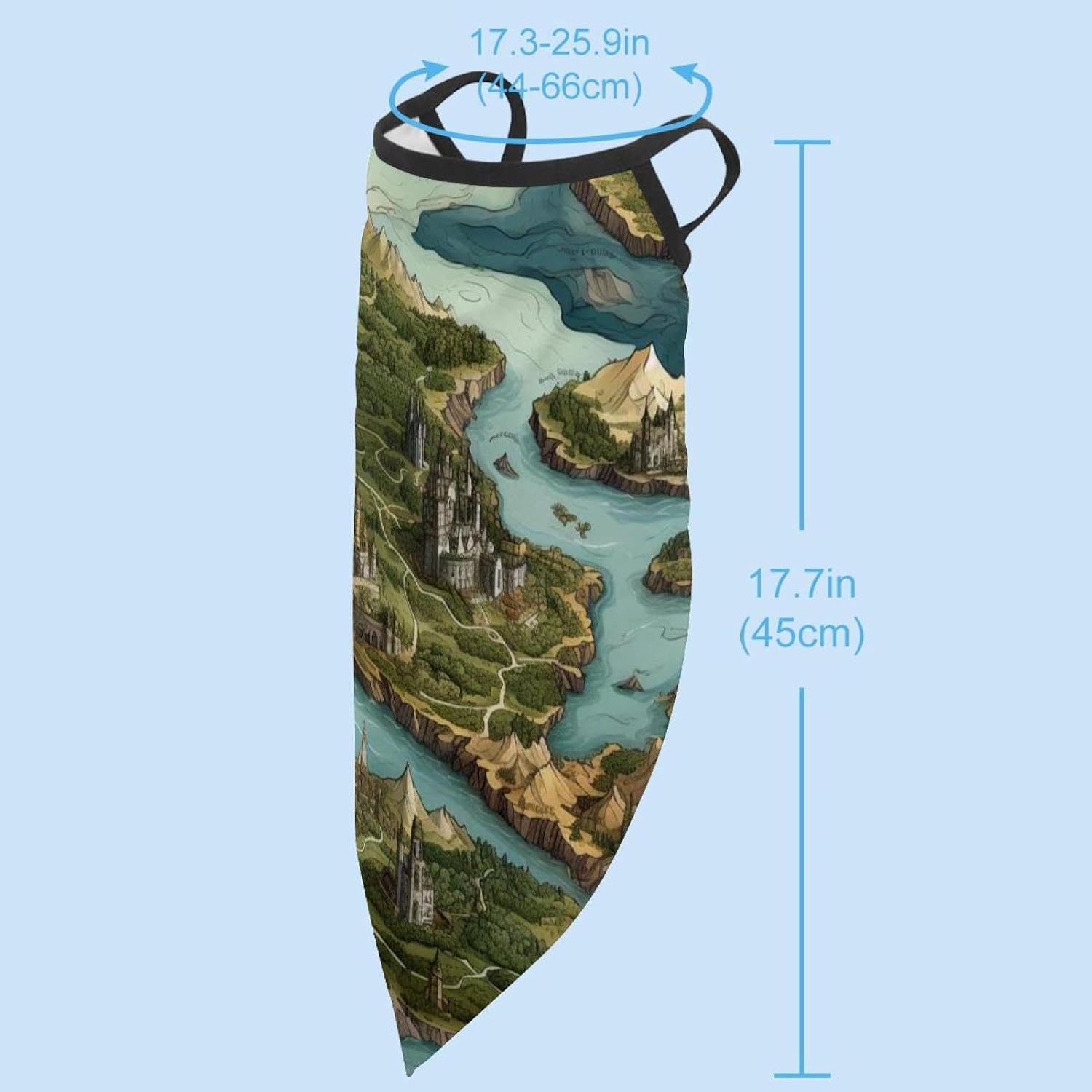 4 Pieces Map Block Neck Gaiter Bandana Face Mask, Sun Cooling Scarf Gator Cover Head for Men Women