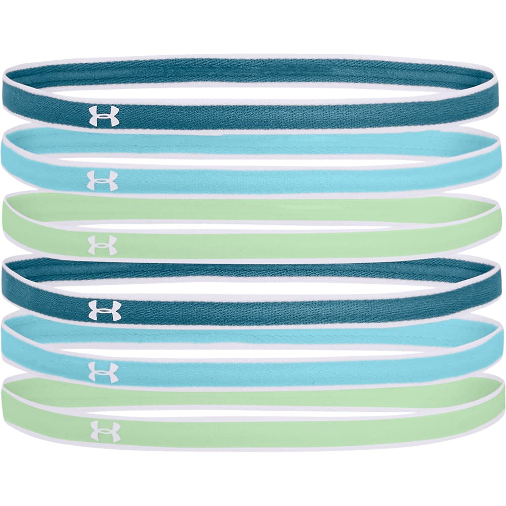 Under Armour Damen UA Mini Headbands (6pk) 6er-Pack elastische Haarbänder, rutschfeste Stirnbänder für Frauen im praktischen 6er-Set