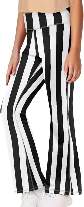 Bell Bottom Leggings for Girls Flare Yoga Pants Casual Summer Breathable Workout Oufit Kids High Waisted Legging