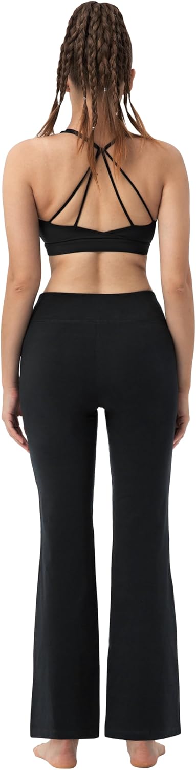 BUBBLELIME 29"/31"/33"/35"/37" High Waist Yoga Pants Tummy Control for Womens Bootcut Workout Flared Basic/Out Pockets - Image 4
