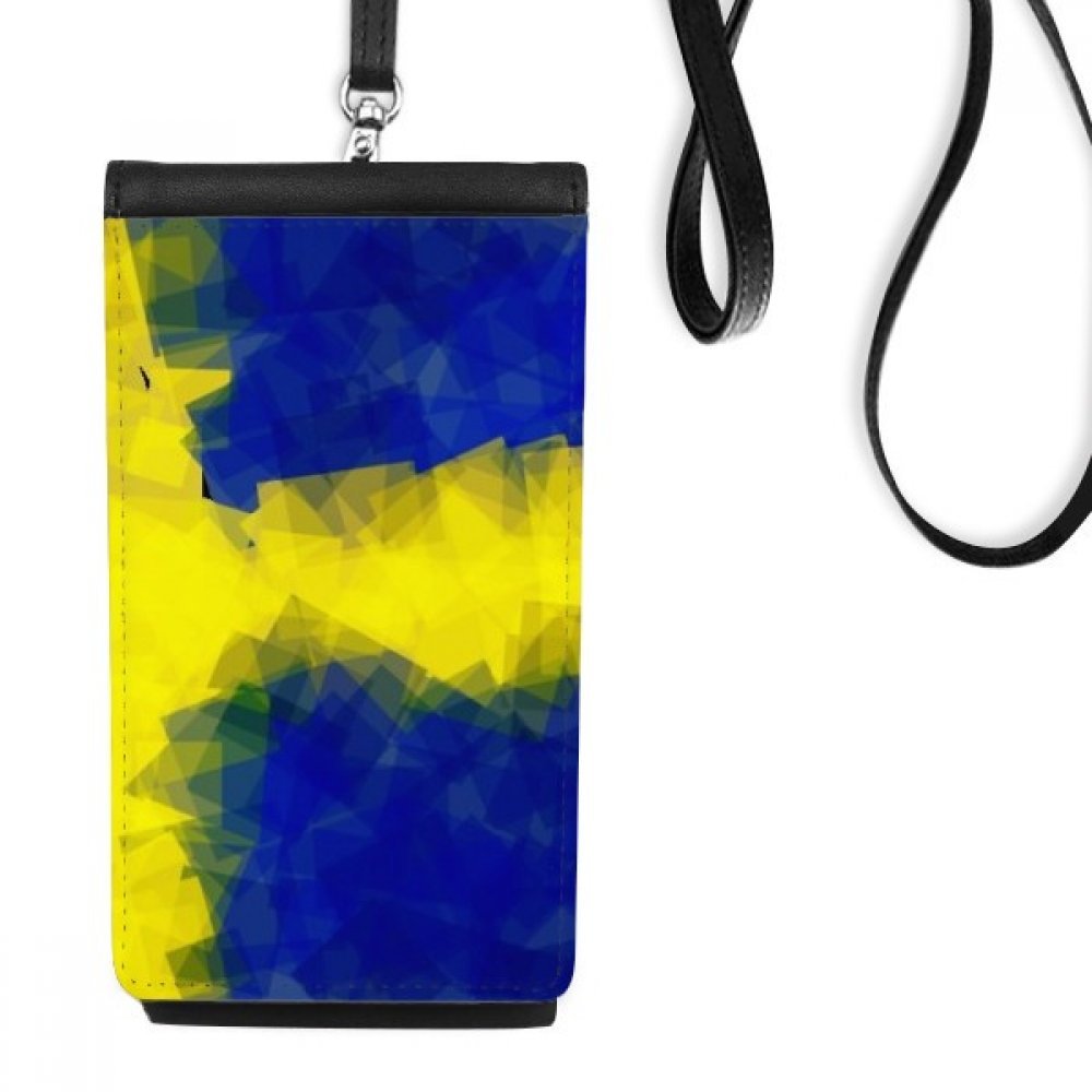 Protégez votre smartphone avec cette bourse drapeau suédois noire suspendue
