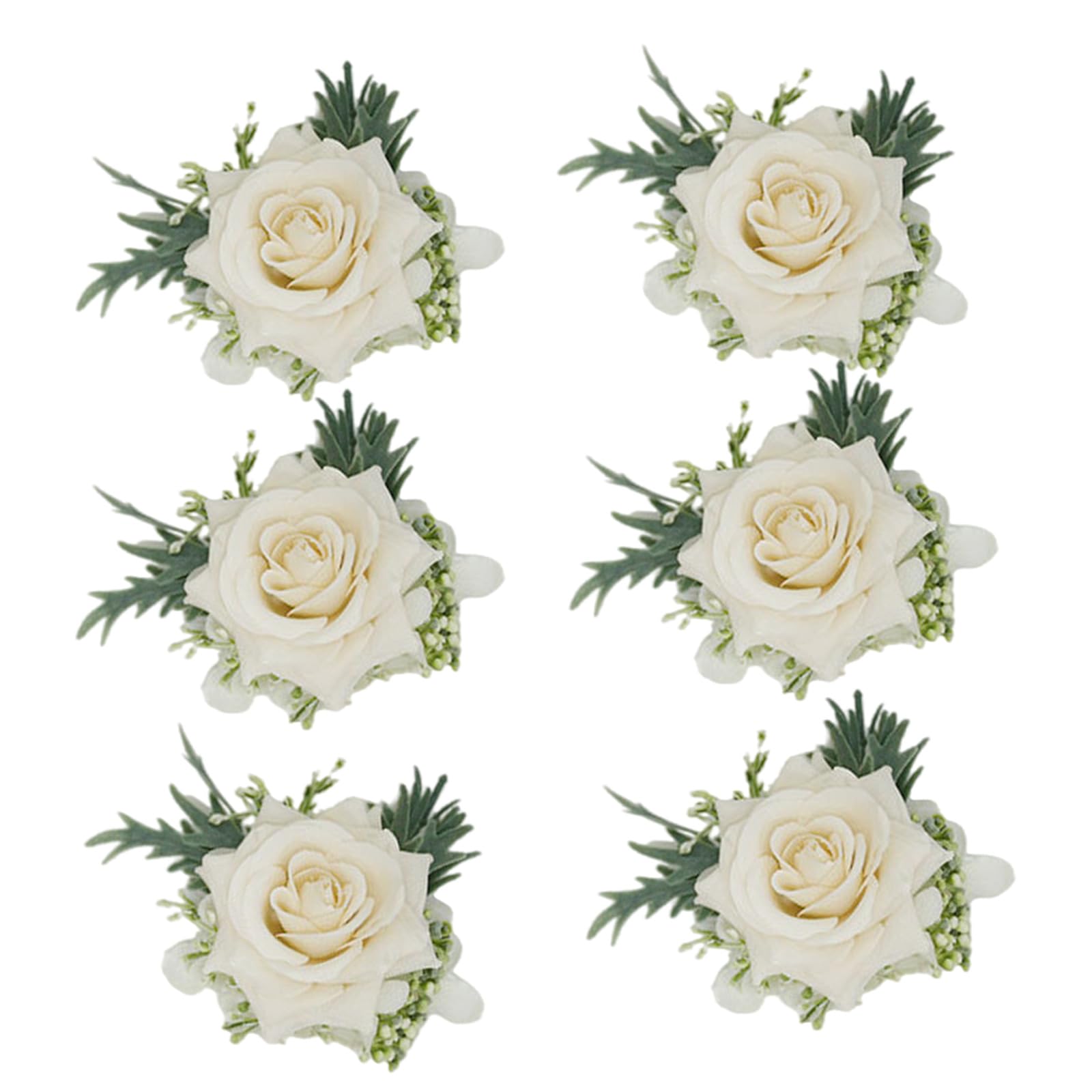 Flower Wrist Corsage and Boutonniere Set Bridesmaid Groomsman Formal Wedding Luxury Bridal Flower Set Groomsmen Silk Groom Corsage