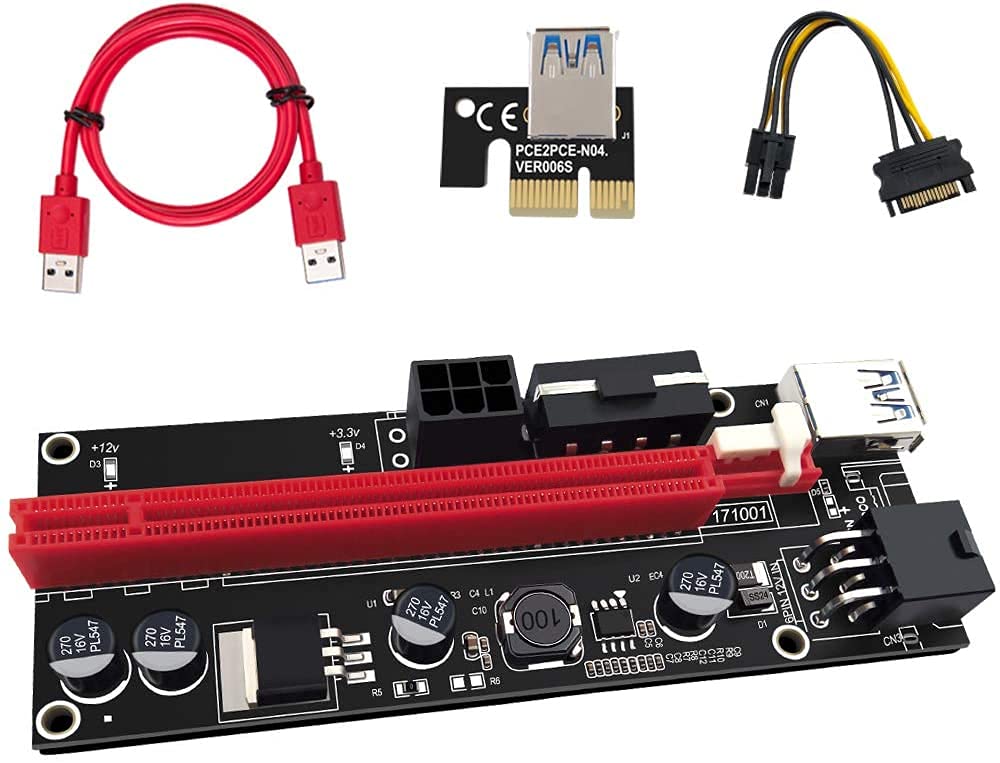 PCI-E Riser Express Cable 1X to 16X Graphics Extension for GPU Mining