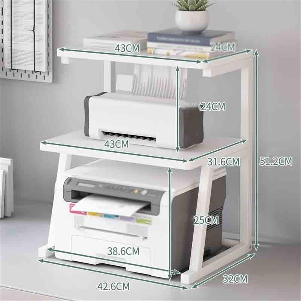 Printer Stand Wielofunkcyjny organizer do małych biur i gospodarstw domowych, do przechowywania drukarek biurkowych, wielowarstwowych stojaków na kserokopiarki czarny