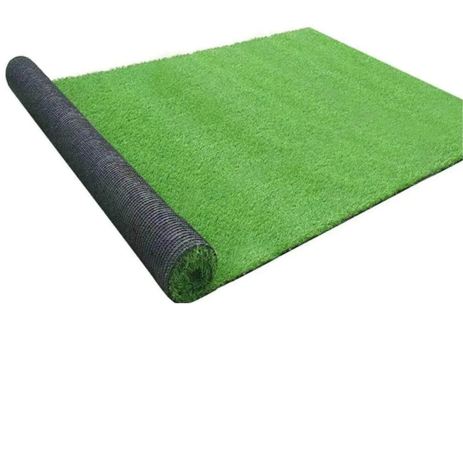 Simulation de fausse pelouse haute densité 1x1m pour aménagement de terrasse