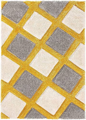 Image of Shaggy Carpet for Living Room 10X12 FEET Fluffy Plush Area Rug, Thick Fur Floor Carpet Modern Cozy Rug for Home Decor, Kids Room Bedside Hall, Durable Comfortable Shaggy Rug (SilverYellow X)