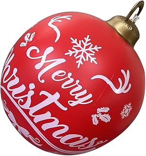 ibasenice Decorações De Natal Decoração Infláveis De Natal Bola Inflável Bola De Natal Inflável Ornamento Inflável Bola De Natal Infláveis De Férias Bola Inflável Bola Brilhante Grande