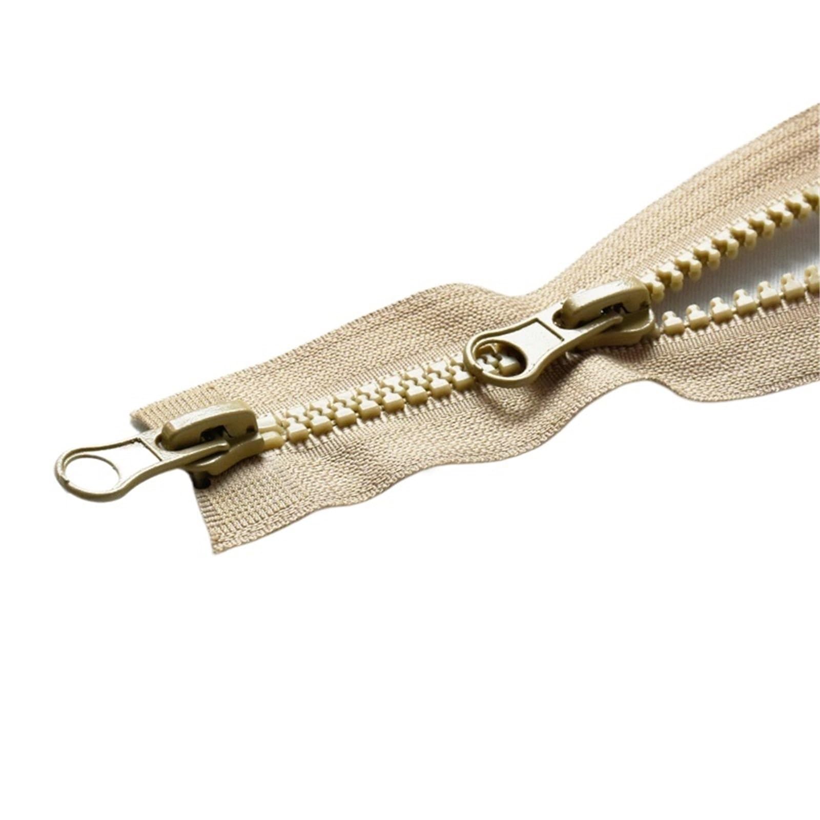 Zippers Sewing, 2-Way Separating Zipper Size 5 Resin Teeth 80cm Multicolor for Sewing(Beige)