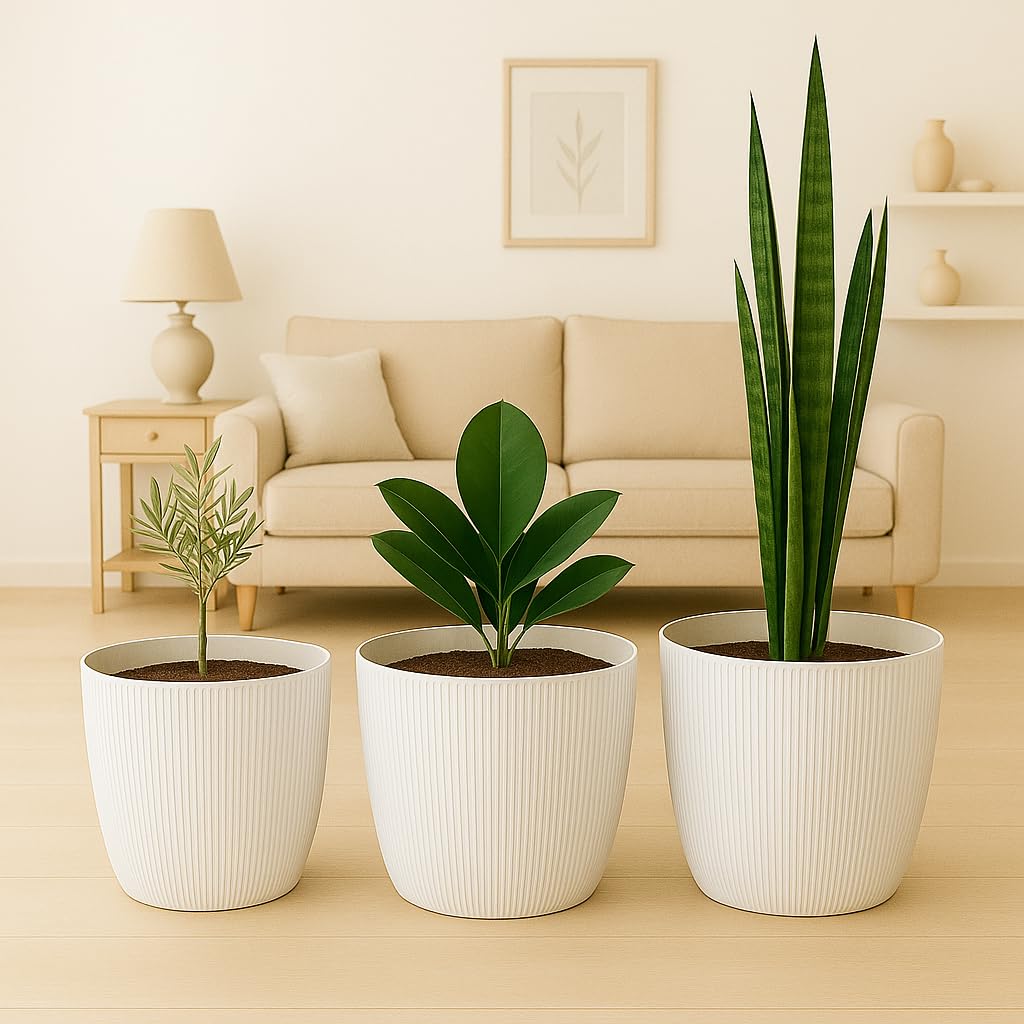 Home Garden Luna Pflanzentöpfe Set - 3 Töpfe Rosa 13-17cm